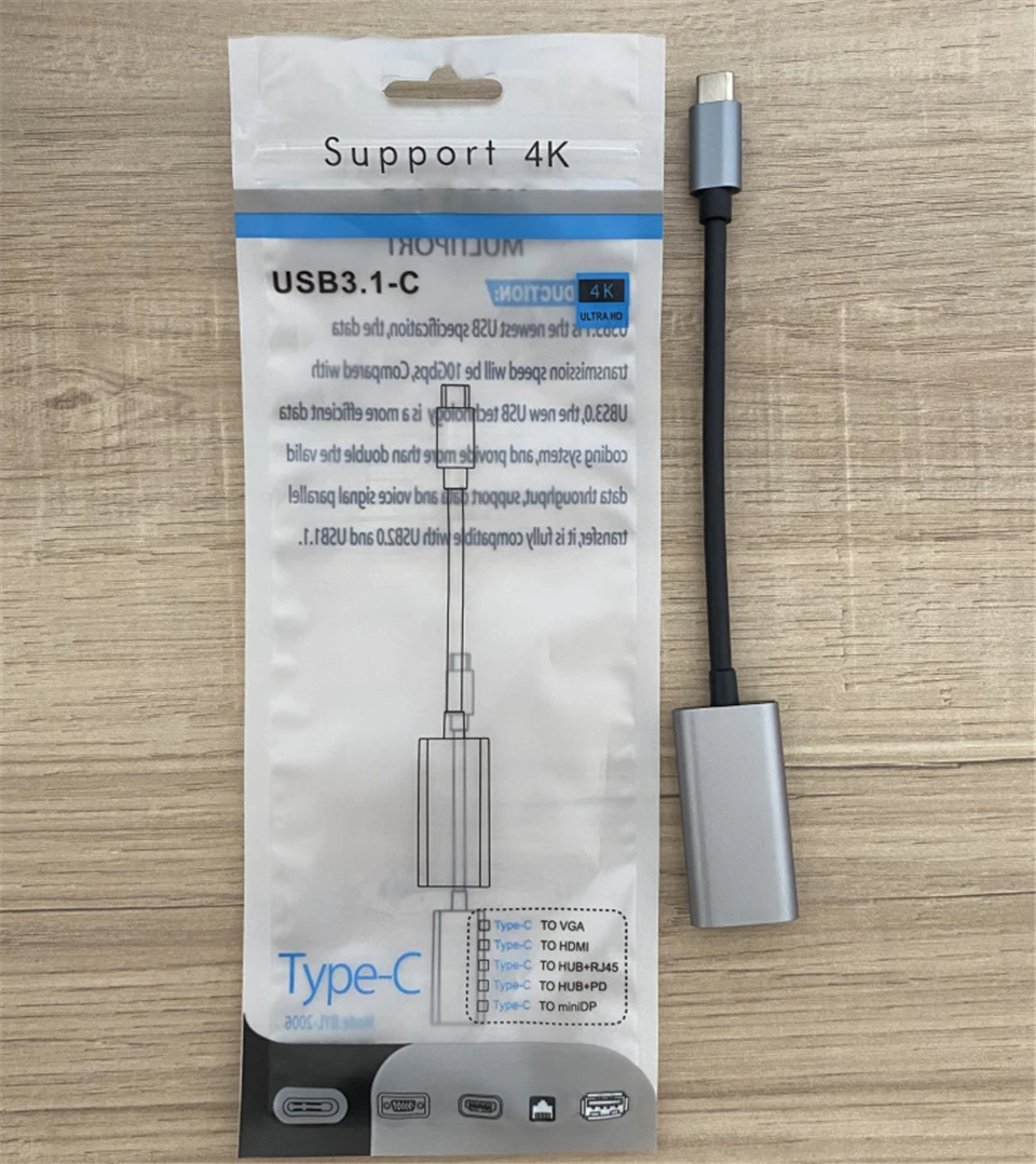 Adaptateur USB-C vers HDMI 4K, station d'accueil USB-C m&acirc;le vers HDMI femelle, c&acirc;ble convertisseur HDTV USB-C vers HDMI pour MacBook Pro et Samsung