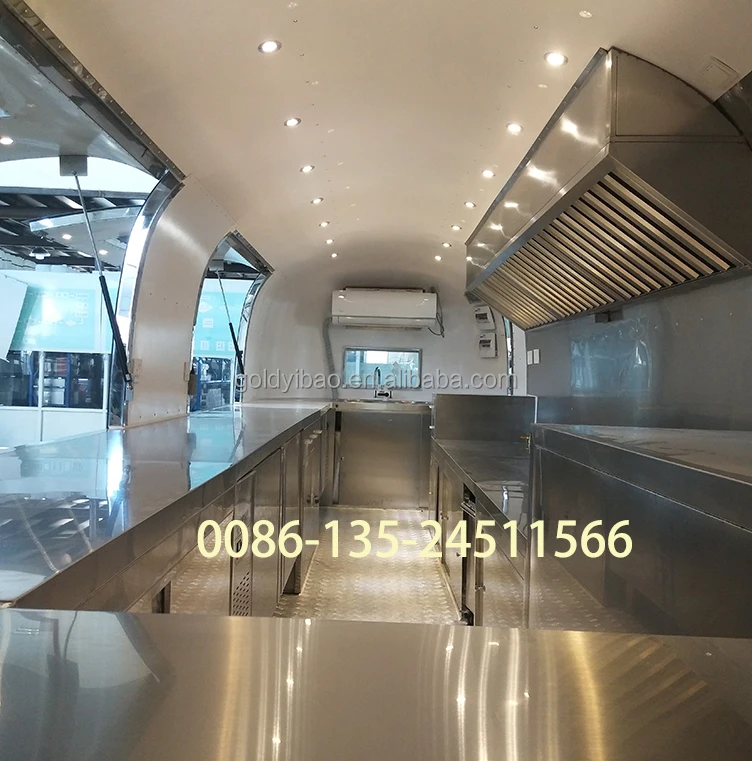 Refrigerator And Air Conditioner Fully Equipped Food Truck/food Trailer