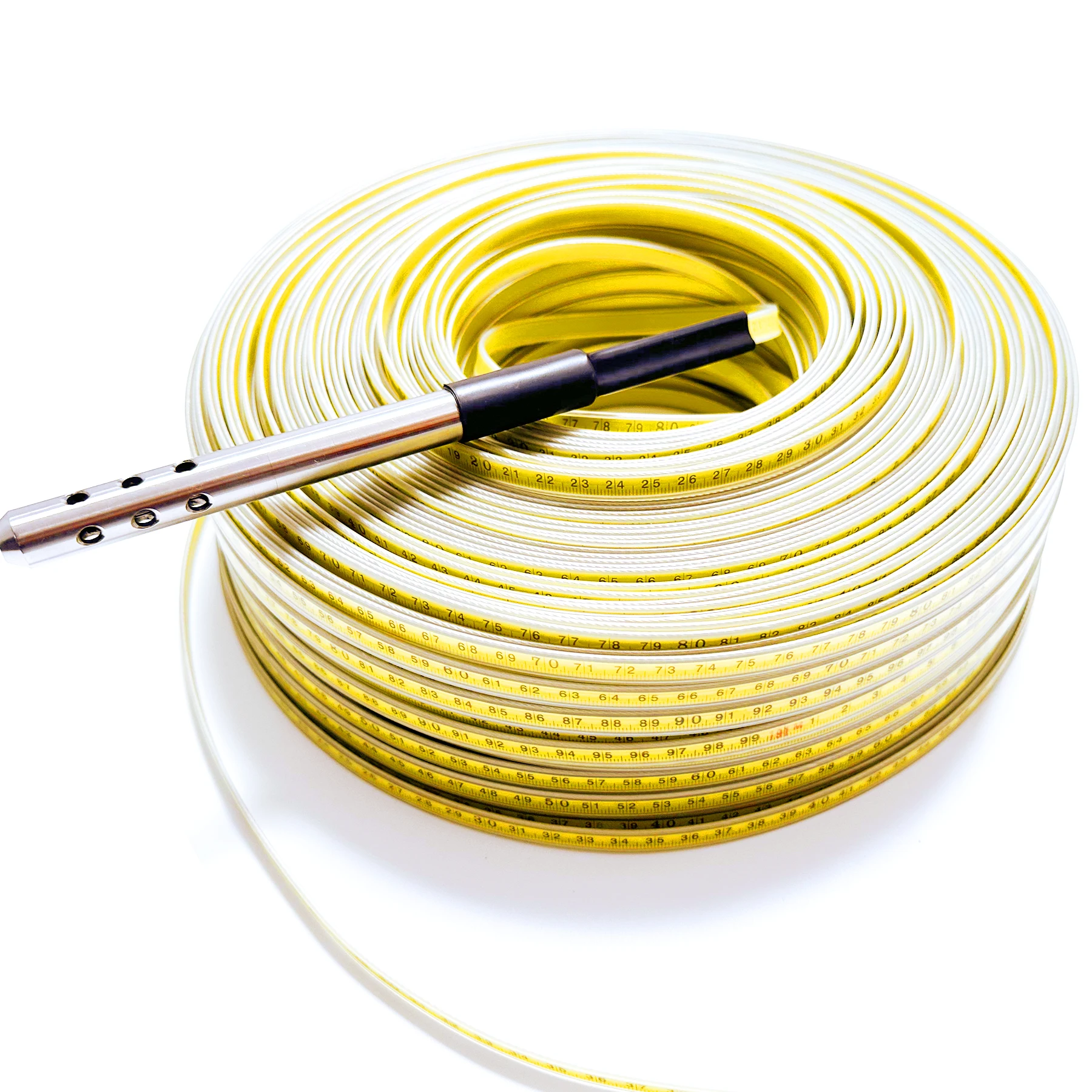 100m Measurement  Oil Level Well Mine  Steel Ruler Instrument Steel Ruler Cable Water Level Meter Well Depth Gauge