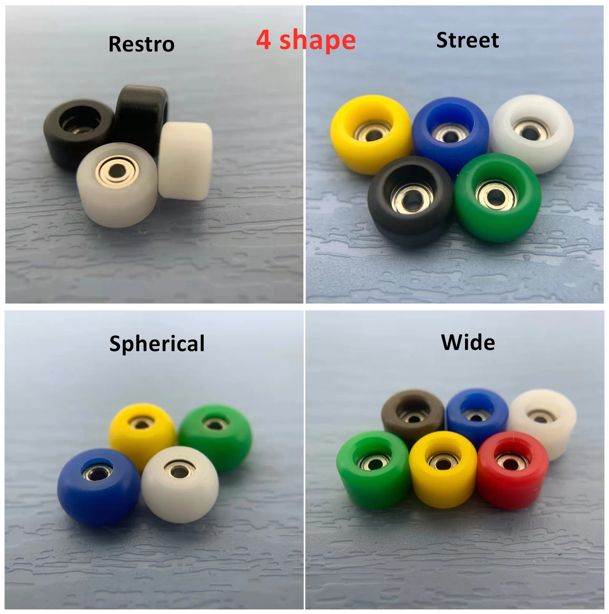 65d Urethane Fingerboard Wheels With Abec 7 Bearing For Professional