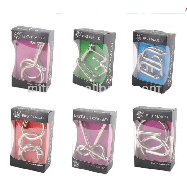 New Good Design Metal Steel Interesting Brain Teaser Wire Loop Puzzle Brain Teaser Toy Metal Game