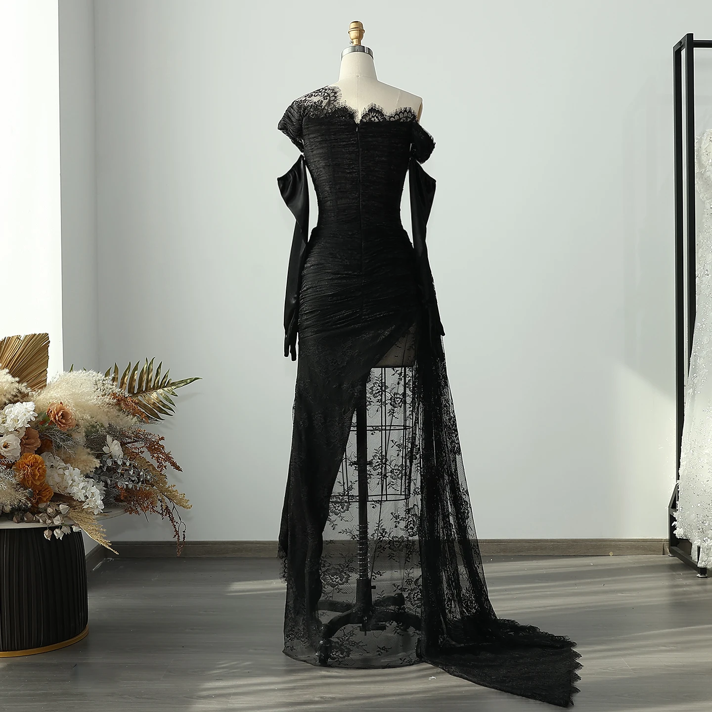green emerald velvet dress Black Champagne Long Prom Dresses, Black Champagne Long Formal Evening –  jbydress main image 0