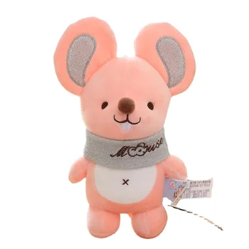 Mengke Cute Bib Mouse Plush Toy Unisex Wholesale Small Doll with PP Cotton Filling Cross-Border Children's Gifts