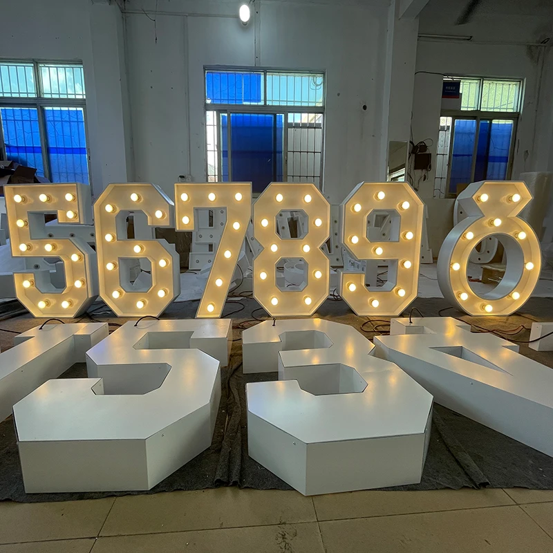 Light Up Letters For Digital Weddings Large Metal Letter Lights Stainless Steel Waterproof Led