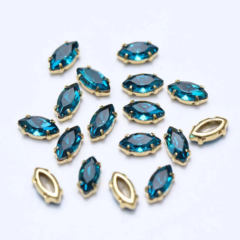 Jc Crystal Wholesale Bulk Crystal Fancy Stone Metal Claw Glass Stone