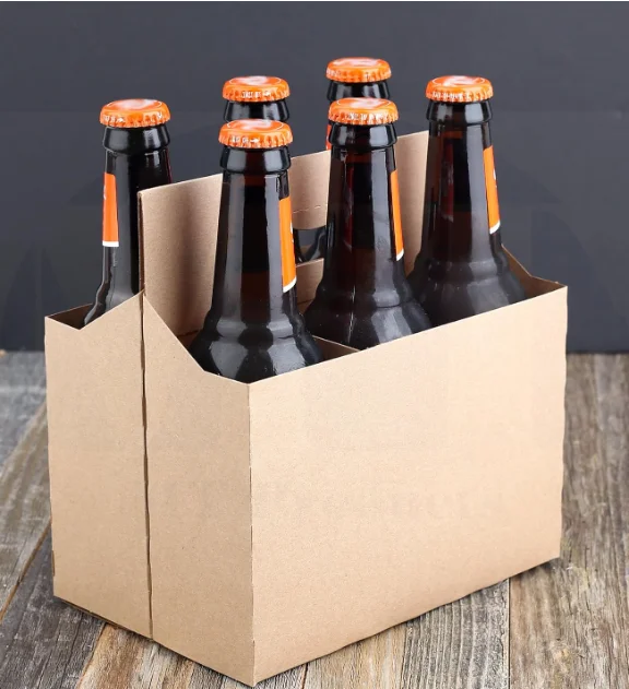 Cardboard Bottle Holder for Safe and Easy Transport  Custom 6 Pack Beer Bottle Carrier