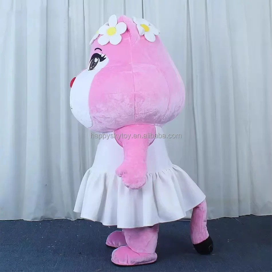 Customize Agile Black and pink Panther Mascot Costume for Adult 2m Inflatable Panther Costume Mascots for Events Rental