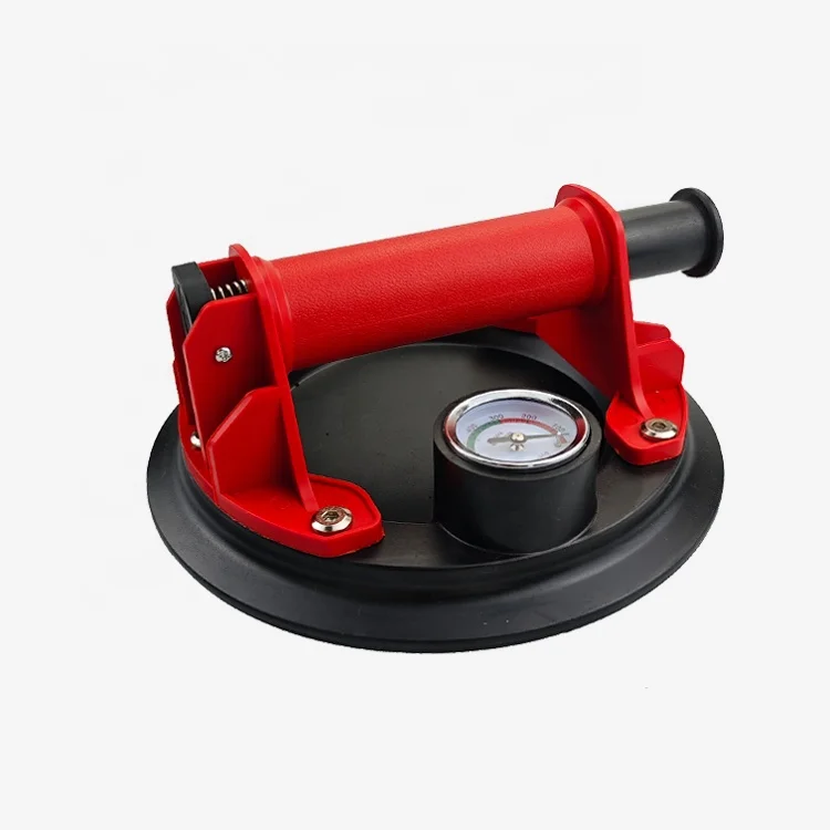 Industrial 8 Inches Manual Hand Pump Smart Pressure Gauge Single Layer Vacuum Suction Cup Lifting Tile Glass OEM Customizable