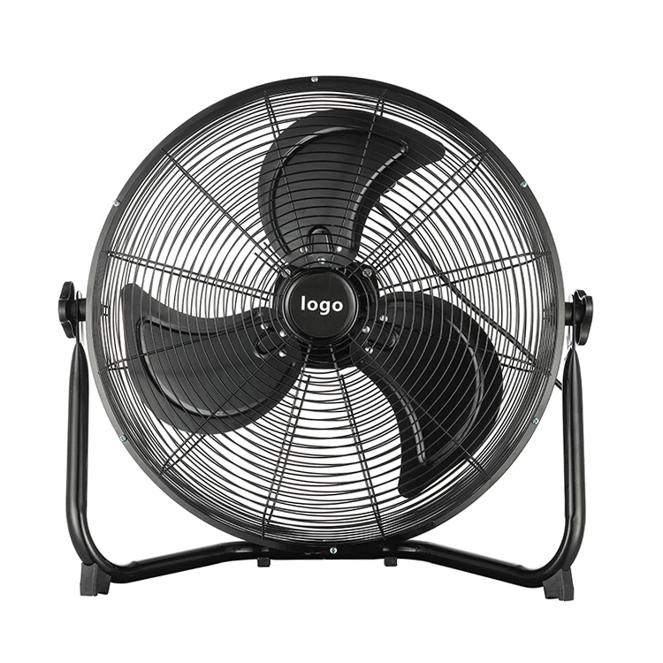 Ventilateur De Sol Duronic FN16 - 16 Pouces, 75W, 4 Vitesses, Pales Chromées, Rotation 90°