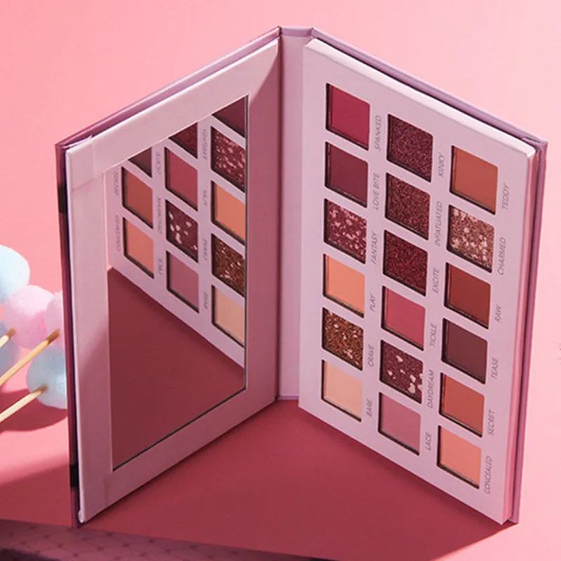 Веб-знаменитости в прямом эфире, модный стиль, розовый блеск розовый шарик матовый 18 цветов, тени для век