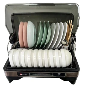 Hot Wind Electric Dish Drainer Drying Rack Tableware Kitchen Cabinet  UV Lamp Disinfection Sterilizing Box