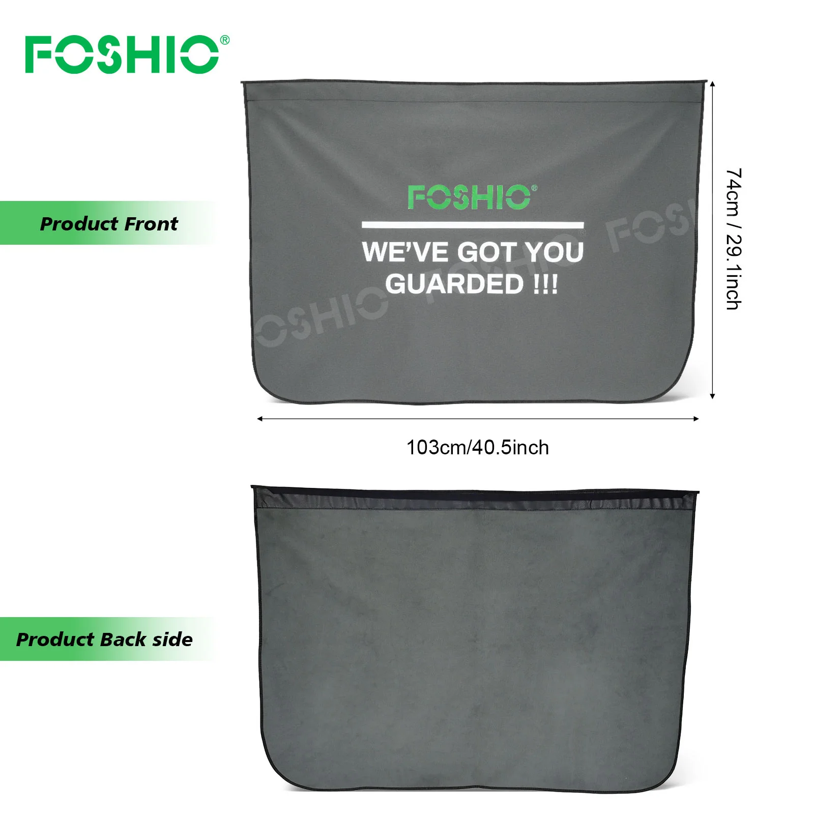 Foshio Customize Logo Car Door Window Cover Dask Covers Waterproof For