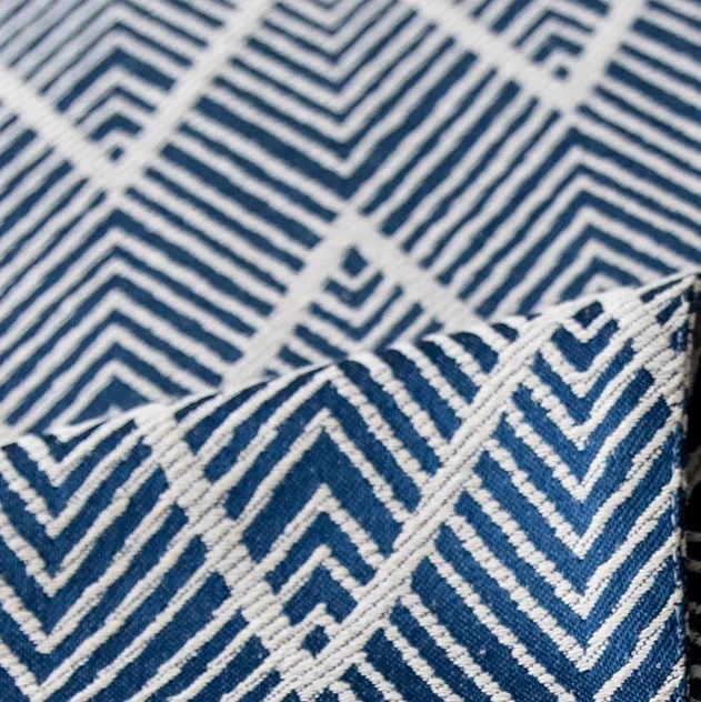 Cheap Minimalist Boho Style Cotton Polyester Blend Navy Blue Table Runner for Kitchen Table Decoration