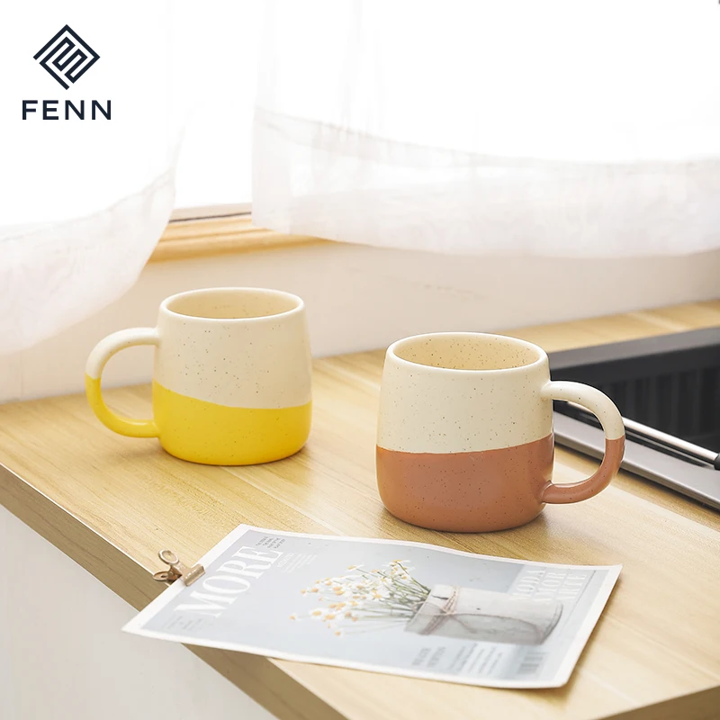 product fenn splash ink nordic ceramic clay mug porcelain splatter campfire mug ceramic speckled ceramic mug handmade sublimation cup-62