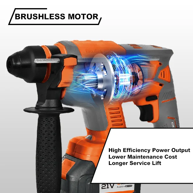 LH-HM-2008 Cordless Rotary Hammer Drill-Lightweight Type Brushless Motor Power Rotary Hammers C/W Lithium Ion Batteries supplier