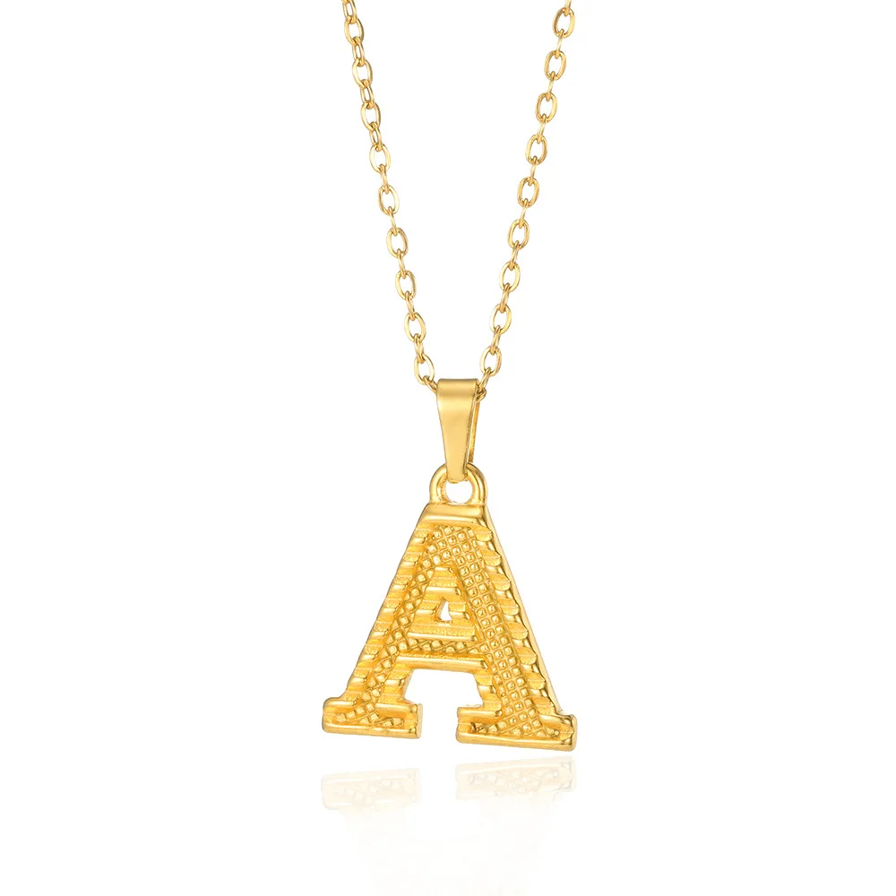 QIUHAN Personalized A-Z Initials Pendant Kids Jewelry