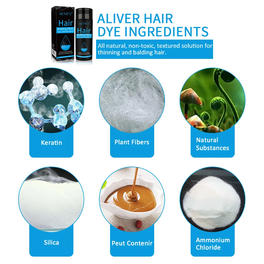 Aliver Organic Styling Keratin Hair Fibre Powder Spray Applicator