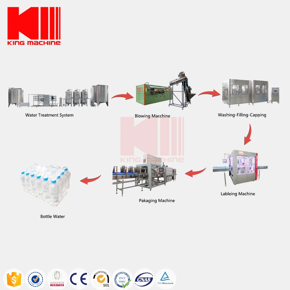 Full Automatic Complete Project Small Scale RO Pure Drinking Water Purification and Bottling Plant
