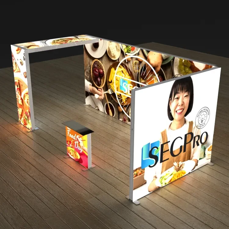 TianLang Търси Агенти Seg Lightbox Led Lightbox Стенд 10x10ft Самостоятелна Световодеща Кутия с LED Подсветка за Експозиции