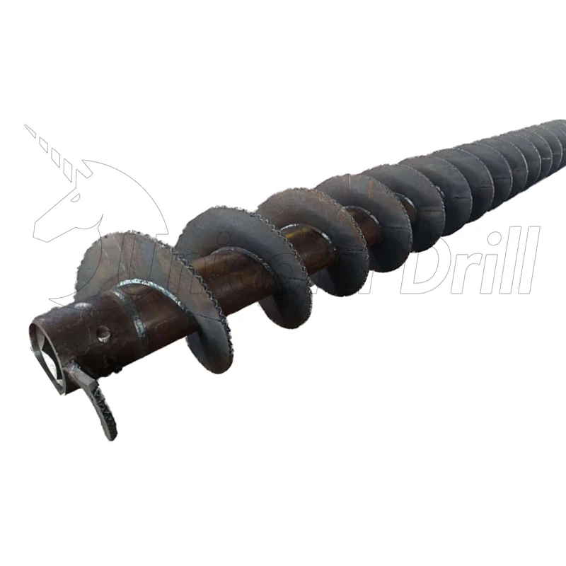 Pile Foundation Rotary Drilling Tools for Bauer Type CFA Continuous Flight Auger With Rock Head