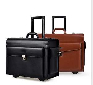Wholesale Price High Quality Hard Shell Aluminum pilot Bag Travel Trolley Suitcase