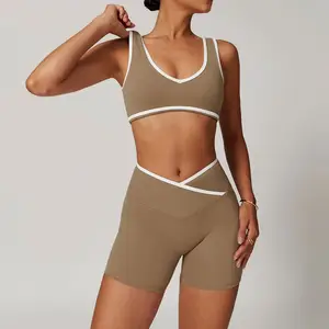 New Sportswear Yoga Bra Gym Running Shockproof High Impact Open Back Hollow Fitness Sports Bra for Women