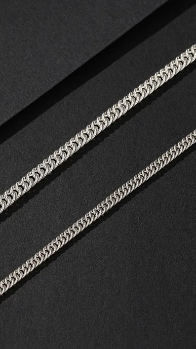 Men's 925 Sterling Silver Curb Link Chain Necklace - 4.5mm, Lobster Clasp, Made In Italy
