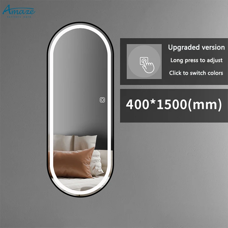 European style luxury dressing smart mirror home decor long led mirror wall mounted standing full length mirror manufacture