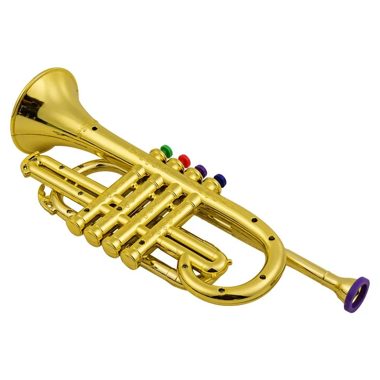 トランペットキッズ楽器管楽器ABSメタリックゴールド