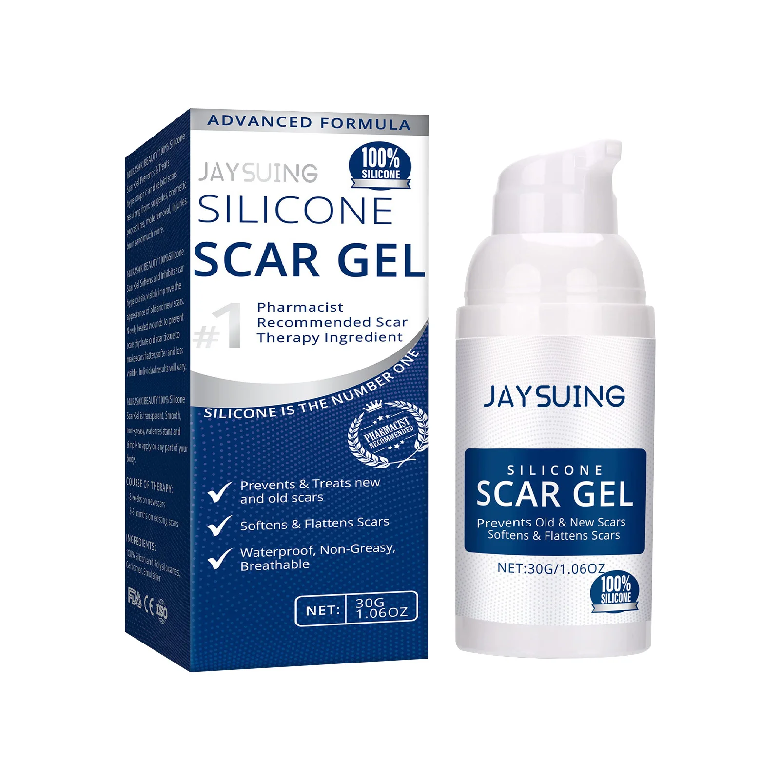jaysuing skin repair fade scars silicone