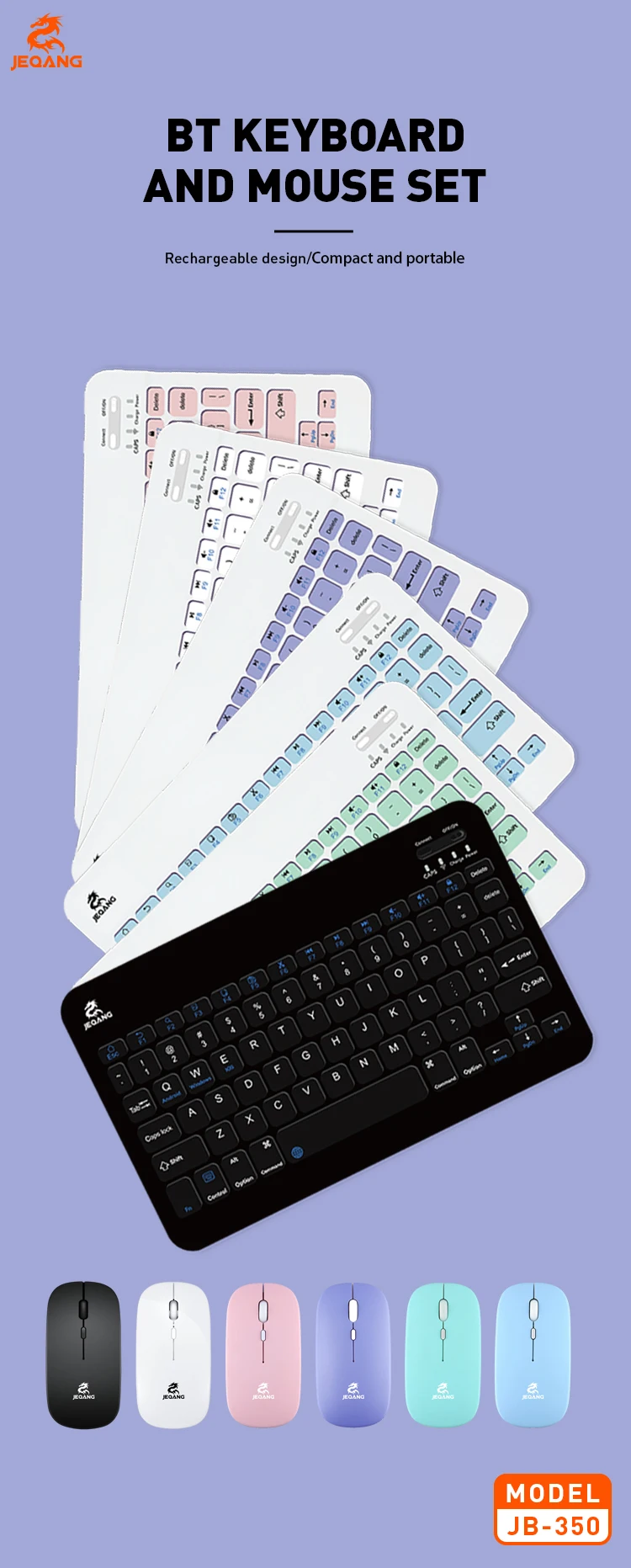 Hot Selling Mini Portable Ergonomic Keyboard Mouse Combo Great Price for Laptop/Tablet New English Wireless Optical Operation