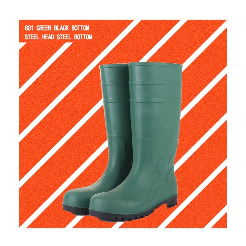 green steel cap boots