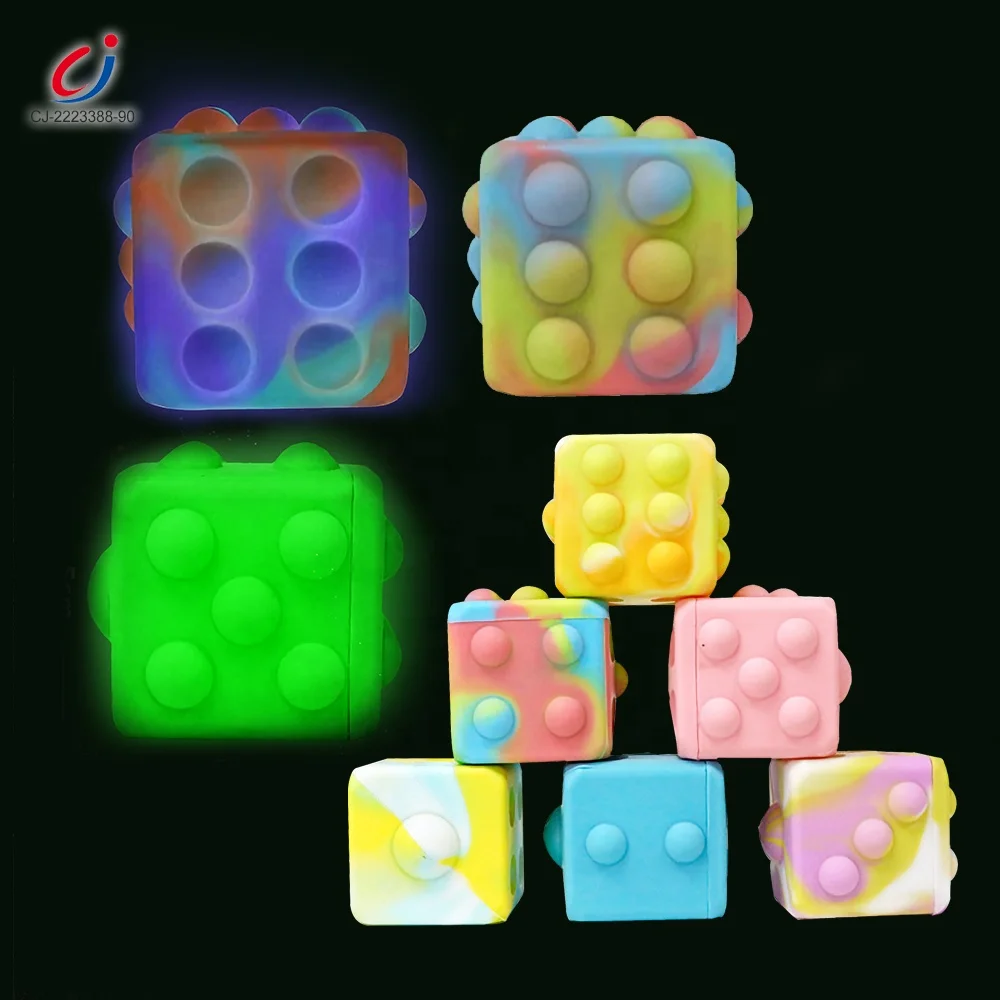 Jouets de décompression,E--Rainbow Pop Ball Push Bubble pour enfants