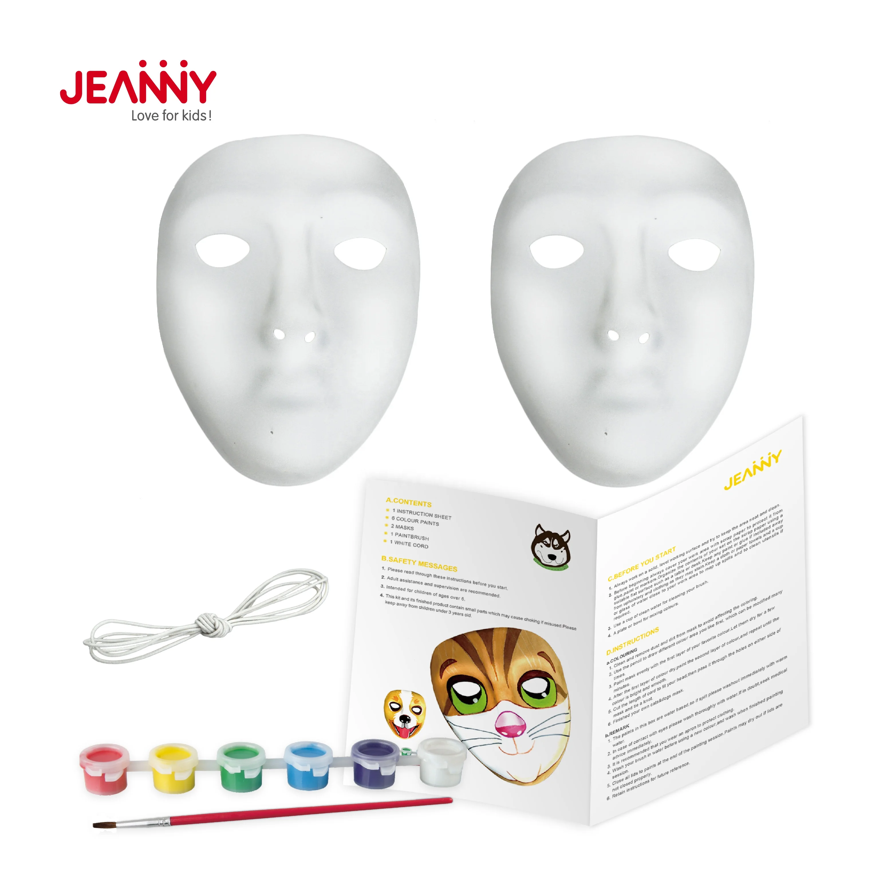 Learning Educational Handwork DIY Craft Painting Lovely Face Covering DIY Kids Crafts Set Kids Toys