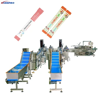 Small sachet stick probiotics powder packing machine Rotary sorting, counting, boxing Automatic packaging Line
