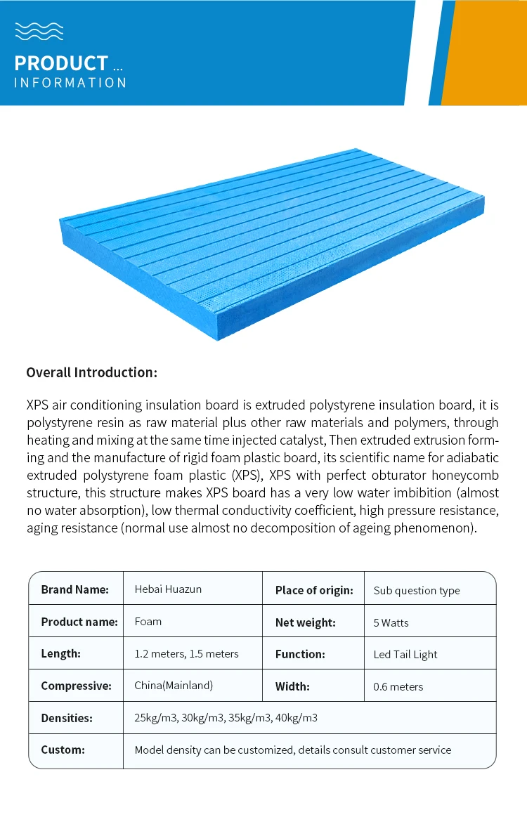 High Density Xps Foam Board Styrofoam Polystyrene Xps Insulation Boards