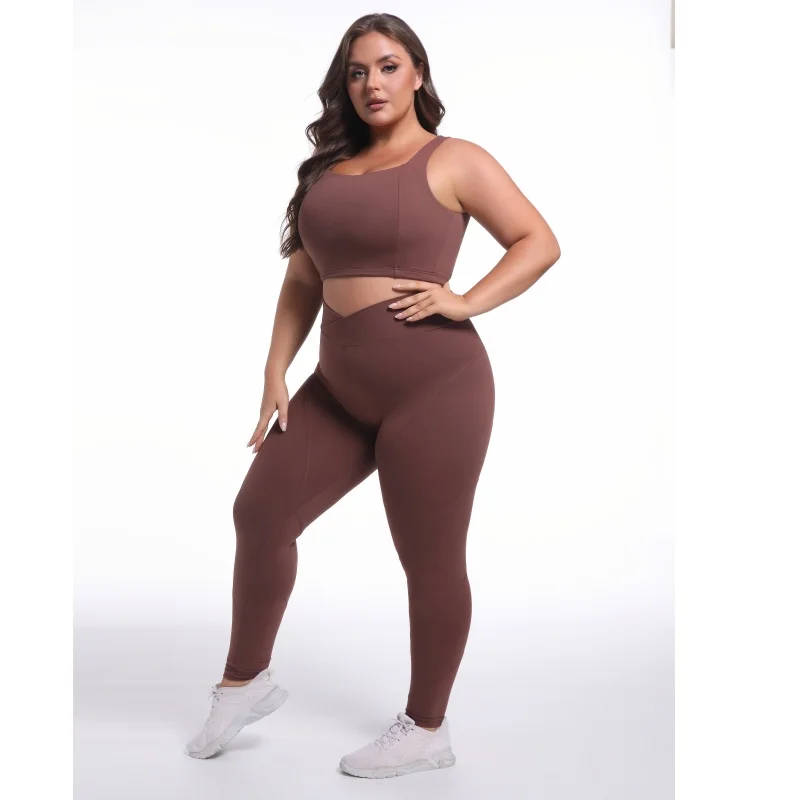 2024 Custom Plus Size 2 Piece Workout Yoga Sets Fitness Women gym clothing Sports Bra High Waist Legging Tracksuits Yoga Outfits