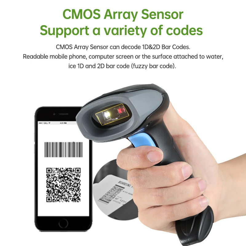 Qr Code Scanner Handheld Wireless Barcode Scanner 2d Usb Qr Scan Guns ...