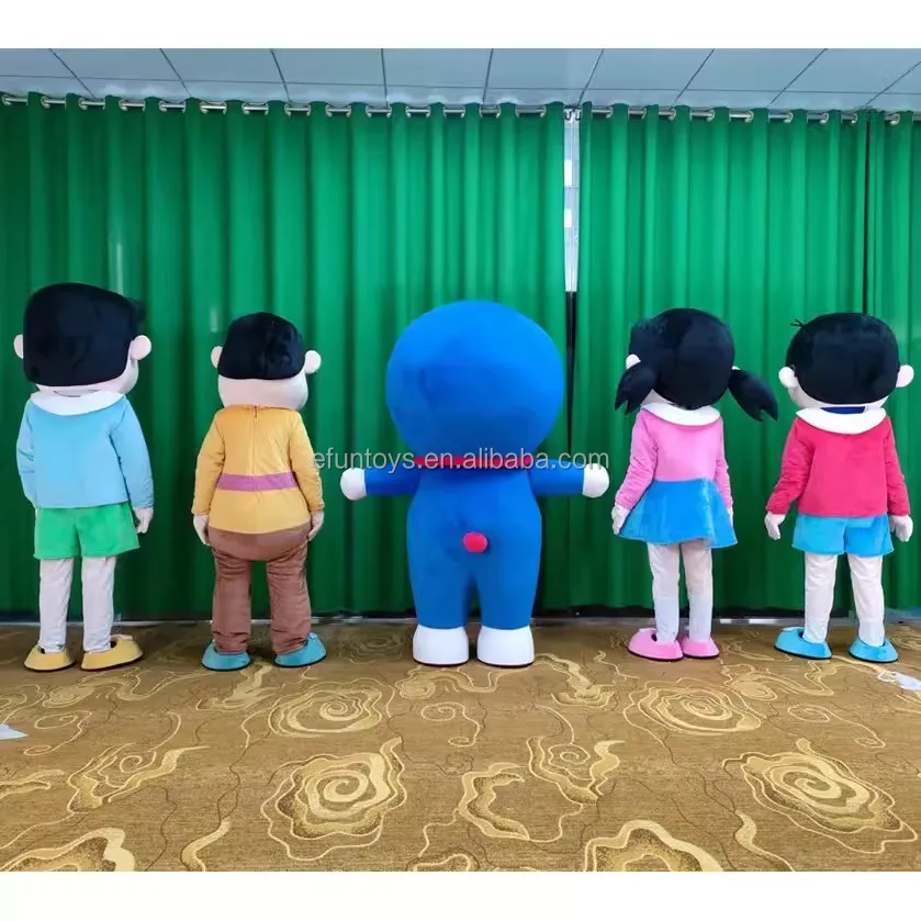 Efun MOQ 1 PC Professional Custom Funny Doraemon Mascot Costume Cartoon Anime Characters  Cosplay Costume Suit for Sale