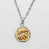 Pendentif avec chaîne gourmette en argent