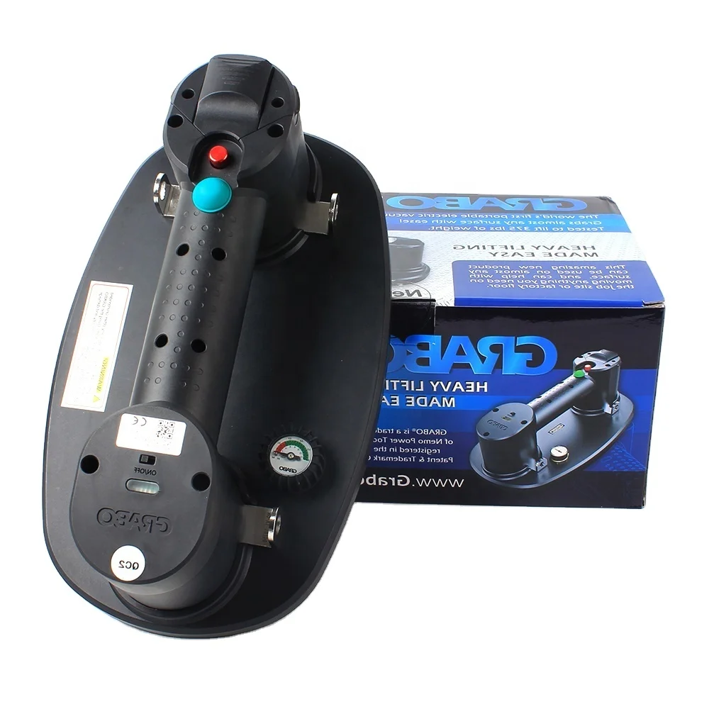 Электрический вакуумный подъемник Raizi Grabo с присоской для стеклянной плитки, дерева, стен, камня, гранита, мрамора