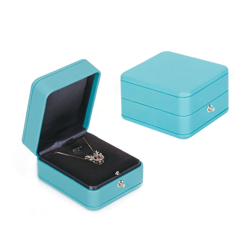 
 Модная Голубая Подарочная коробка от тиффани на заказ, упаковочная коробка для колец и обручальных колец, ювелирных изделий для женщин и девочек, коробка для ожерелья в наличии  