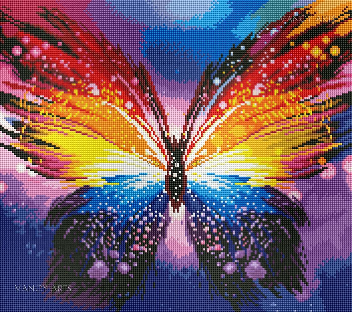 Высококачественные полимерные квадратные Полные Сверла 39 цветов включают 19 AB DMC мягкий короткий ворс Радужная Бабочка 5D DIY наборы алмазных картин