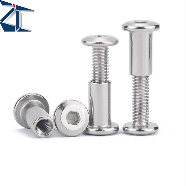 Fast Supplier Steel Zinc Plate Countersunk Head Sex Bolt Binding Post Rivet Stainless Steel Male And Female Screw Chicago Screw