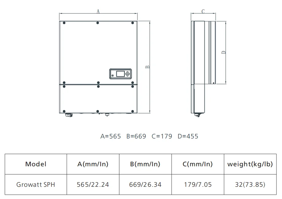 Growatt Split Phase Solar Inverter 3kw 4kw 5kw 6kw Off Grid Inverter SPH 3000~6000TL BL-US Hybrid Solar Inverter supplier