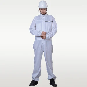 Cotton Latest Design White Mining Fire Resistant Safety Work Wear Oil and Gas Coverall