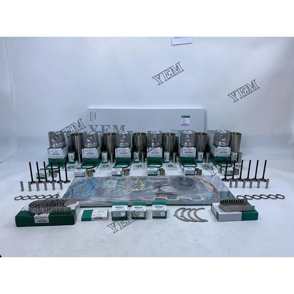 D06FRC-TAA Overhaul Repair Kit With Cylinder Gasket Set Piston Rings Liner Bearing Valves for Mitsubishi Wheel Loaders Engine