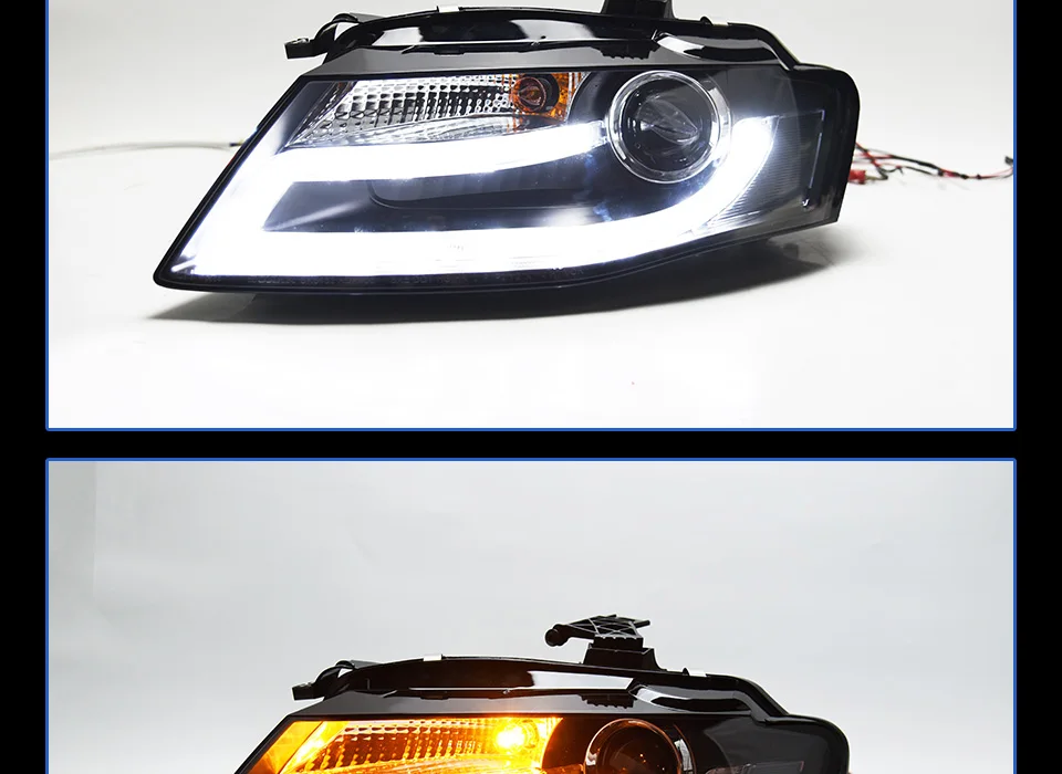 AKD Car Styling for A4 Headlights 2009-2012 A4L B8 Sedan Headlight DRL Hid Head Lamp Angel Eye Bi Xenon Beam Accessories