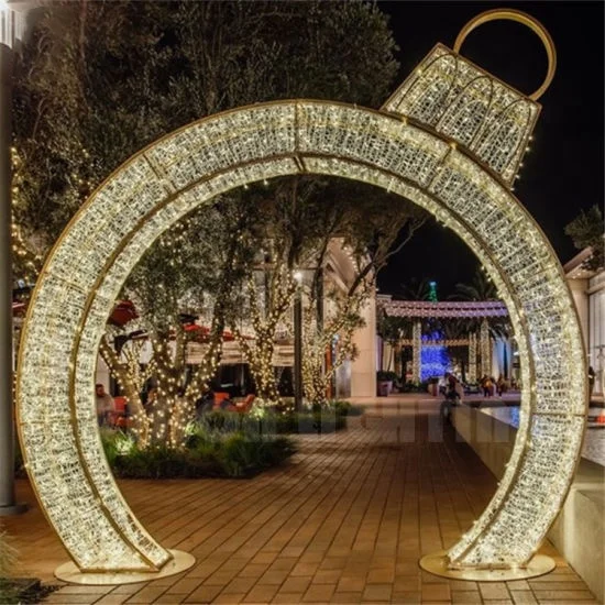 Factory LED 3D Large Love Arch Light Outdoor Decoration Arch Street Motif Star String Light