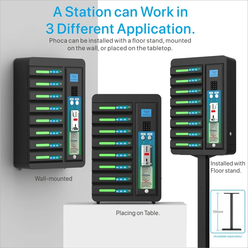 2025 Best Seller Coin-Operated Fast Charging Power Station Safes Dropshipping Product for Multi-Grid Phone Charging
